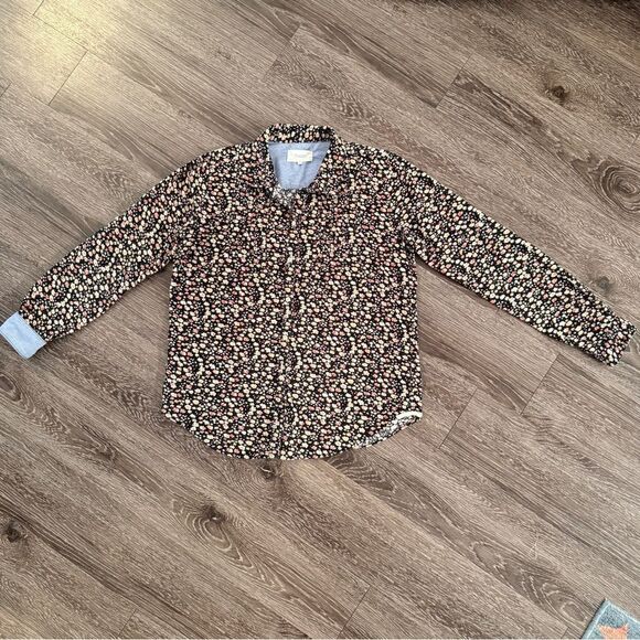 Birds of Paradis by Trovata Corduroy Long Sleeve Button Up - Picture 1 of 9